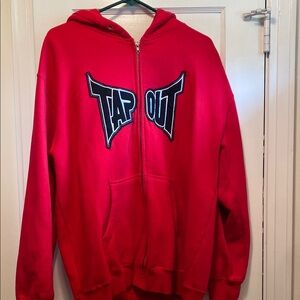 Tapout Red Zip-Up Hoodie